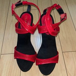 Sexy mesh stiletto style heels with wrap around ankle straps